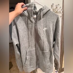 Nike Heather Gray Full-Zip Hoodie
